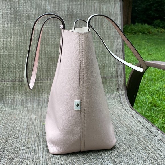 Kate Spade reversible tote pink cream with mini change purse - Picture 7 of 7